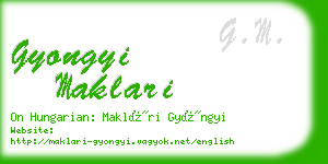 gyongyi maklari business card